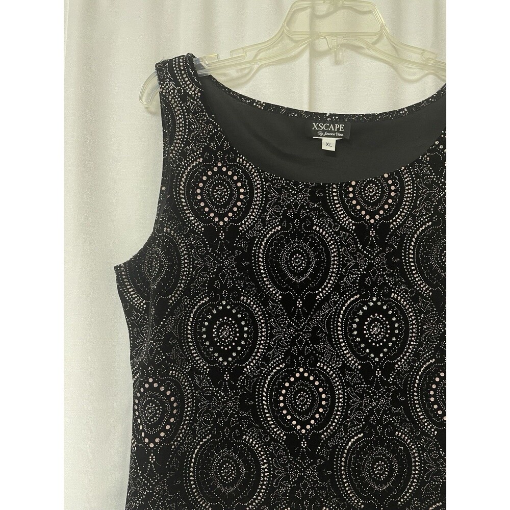 Xscape By Joanna Chen XL Dressy Sleeveless Blouse Glitter Stretch Tank - Picture 2 of 4